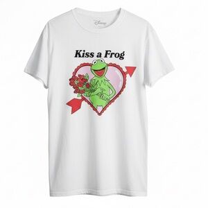 Disney White Tee with Kermit Heart Design